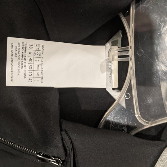 NWOT Max Mara black 100%silk motorcycle jacket size IT42 or US6 - Picture 3 of 3